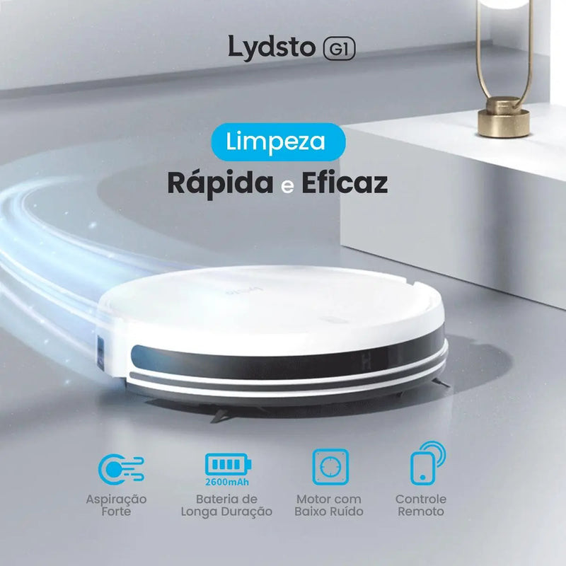 Robô Aspirador de Pó Lydsto G1 Inteligente para Limpeza 28 W 4000