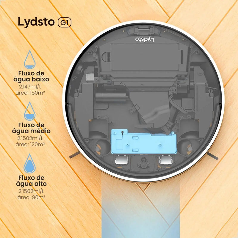 Robô Aspirador de Pó Lydsto G1 Inteligente para Limpeza 28 W 4000